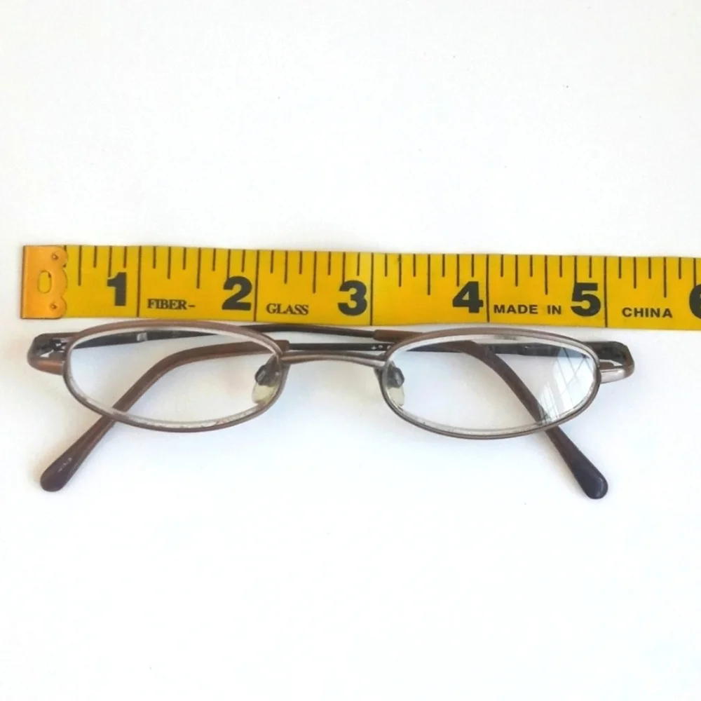 Vintage 90's Oval Bronzed Brown Reading Glasses